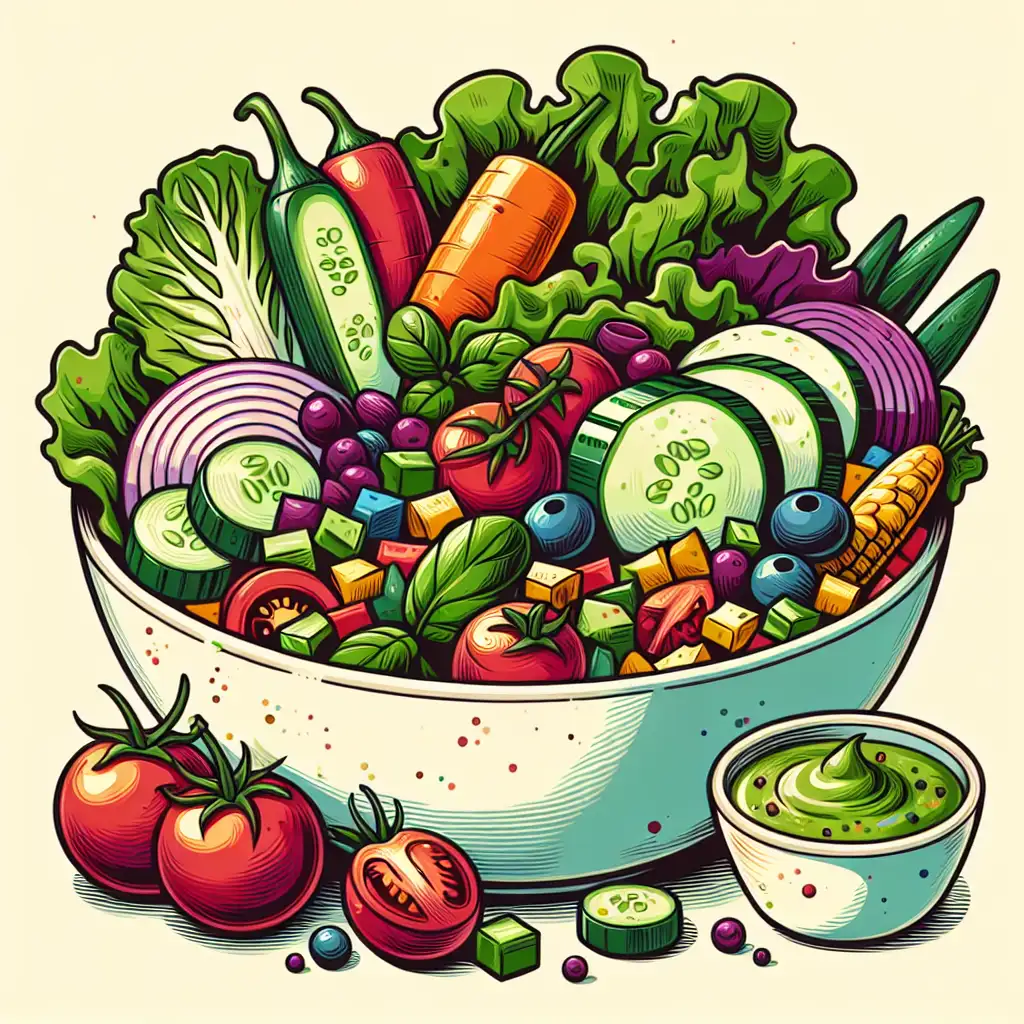 Resep Salad Sayur dengan Dressing Rendah Kalori